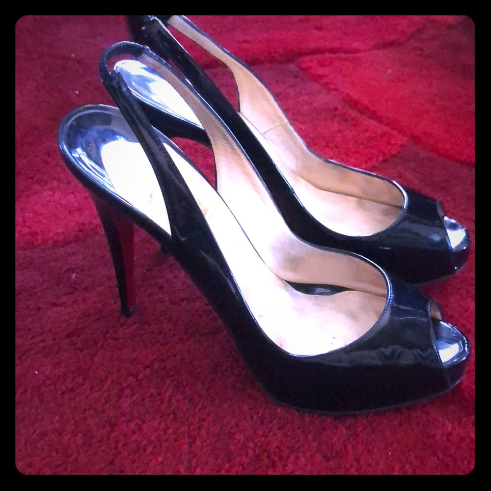 Christian Louboutin Black Patent leather heels